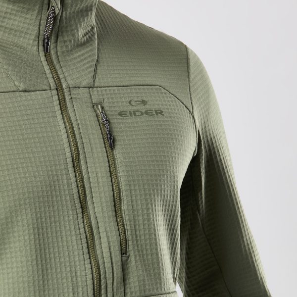 M Thorens Polartec Powergrid Fleece Khaki - Image 4