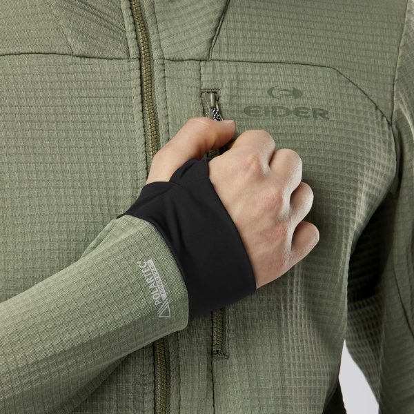 M Thorens Polartec Powergrid Fleece Khaki - Image 5
