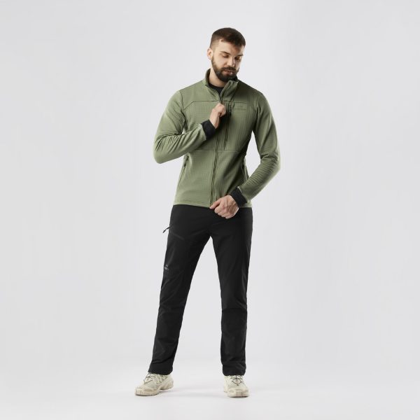 M Thorens Polartec Powergrid Fleece Khaki - Image 6