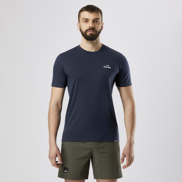 M Merino Path Tech Tee Navy - Image 3