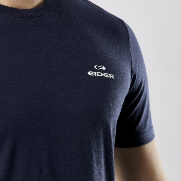 M Merino Path Tech Tee Navy - Image 4